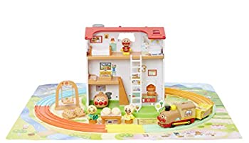 【中古】アンパンマンタウン ようこそ!たのしい!パンこうじょうハウス&やきたてはこぶよ!レールセットDX