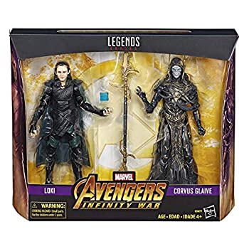 【中古】アベンジャーズ / インフィニティ・ウォー ハズブロ マーベルレジェンド ウォルマート限定 6インチ アクションフィギュア 2パック ロキ & コーヴ