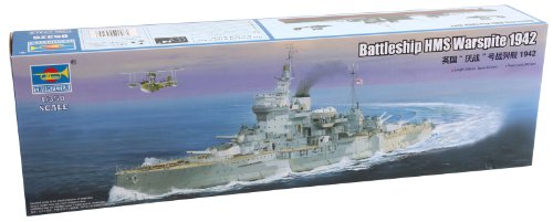 【中古】「非常に良い」トランペッター 1/350 イギリス海軍 戦艦 HMSワースパイト プラモデル