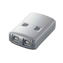 【中古】エレコム USB切替器 手動 2.0対応 2台 ロック機能付 USS2-W2
