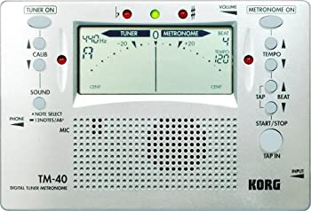 【中古】「非常に良い」KORG コルグ チューナー・メトロノーム(同時使用可能) TM-40 シルバー