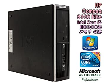 【中古】【初期設定済！中古デスクトップパソコン】HP Compaq 8100 Elite Windows7 Core i5 650 3.20GHz メモリ4GB HDD300GB【メーカー名】【メーカー型番】【ブランド名】ヒューレット・パッカード(HP)【商品説明】 こちらの商品は中古品となっております。 画像はイメージ写真ですので 商品のコンディション・付属品の有無については入荷の度異なります。 買取時より付属していたものはお付けしておりますが付属品や消耗品に保証はございません。 商品ページ画像以外の付属品はございませんのでご了承下さいませ。 中古品のため使用に影響ない程度の使用感・経年劣化（傷、汚れなど）がある場合がございます。 また、中古品の特性上ギフトには適しておりません。 製品に関する詳細や設定方法は メーカーへ直接お問い合わせいただきますようお願い致します。 当店では初期不良に限り 商品到着から7日間は返品を受付けております。 他モールとの併売品の為 完売の際はご連絡致しますのでご了承ください。 プリンター・印刷機器のご注意点 インクは配送中のインク漏れ防止の為、付属しておりませんのでご了承下さい。 ドライバー等ソフトウェア・マニュアルはメーカーサイトより最新版のダウンロードをお願い致します。 ゲームソフトのご注意点 特典・付属品・パッケージ・プロダクトコード・ダウンロードコード等は 付属していない場合がございますので事前にお問合せ下さい。 商品名に「輸入版 / 海外版 / IMPORT 」と記載されている海外版ゲームソフトの一部は日本版のゲーム機では動作しません。 お持ちのゲーム機のバージョンをあらかじめご参照のうえ動作の有無をご確認ください。 輸入版ゲームについてはメーカーサポートの対象外です。 DVD・Blu-rayのご注意点 特典・付属品・パッケージ・プロダクトコード・ダウンロードコード等は 付属していない場合がございますので事前にお問合せ下さい。 商品名に「輸入版 / 海外版 / IMPORT 」と記載されている海外版DVD・Blu-rayにつきましては 映像方式の違いの為、一般的な国内向けプレイヤーにて再生できません。 ご覧になる際はディスクの「リージョンコード」と「映像方式※DVDのみ」に再生機器側が対応している必要があります。 パソコンでは映像方式は関係ないため、リージョンコードさえ合致していれば映像方式を気にすることなく視聴可能です。 商品名に「レンタル落ち 」と記載されている商品につきましてはディスクやジャケットに管理シール（値札・セキュリティータグ・バーコード等含みます）が貼付されています。 ディスクの再生に支障の無い程度の傷やジャケットに傷み（色褪せ・破れ・汚れ・濡れ痕等）が見られる場合がありますので予めご了承ください。 2巻セット以上のレンタル落ちDVD・Blu-rayにつきましては、複数枚収納可能なトールケースに同梱してお届け致します。 トレーディングカードのご注意点 当店での「良い」表記のトレーディングカードはプレイ用でございます。 中古買取り品の為、細かなキズ・白欠け・多少の使用感がございますのでご了承下さいませ。 再録などで型番が違う場合がございます。 違った場合でも事前連絡等は致しておりませんので、型番を気にされる方はご遠慮ください。 ご注文からお届けまで 1、ご注文⇒ご注文は24時間受け付けております。 2、注文確認⇒ご注文後、当店から注文確認メールを送信します。 3、お届けまで3-10営業日程度とお考え下さい。 　※海外在庫品の場合は3週間程度かかる場合がございます。 4、入金確認⇒前払い決済をご選択の場合、ご入金確認後、配送手配を致します。 5、出荷⇒配送準備が整い次第、出荷致します。発送後に出荷完了メールにてご連絡致します。 　※離島、北海道、九州、沖縄は遅れる場合がございます。予めご了承下さい。 当店ではすり替え防止のため、シリアルナンバーを控えております。 万が一、違法行為が発覚した場合は然るべき対応を行わせていただきます。 お客様都合によるご注文後のキャンセル・返品はお受けしておりませんのでご了承下さい。 電話対応は行っておりませんので、ご質問等はメッセージまたはメールにてお願い致します。