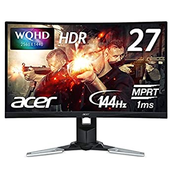 【中古】（非常に良い）Acer ゲーミングモニター XZ271Ubmijpphzx 27インチ VA 非光沢 2560x1440 WQHD 250cd 1ms 144Hz HDR