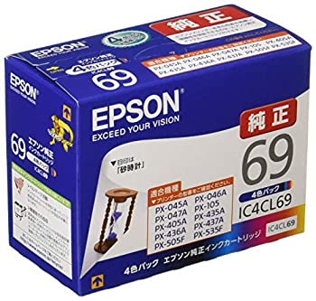 【中古】（非常に良い）EPSON 純正インクカートリッジ IC4CL69 4色パック(目印:砂時計)