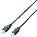 【中古】2010年モデルエレコム RoHS指令準拠&環境配慮パッケージ エコUSBケーブル USB2.0 A-Bタイプ 1.5m ブラック U2C-JB15BK