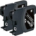 【中古】エコリカ ブラザー(Brother)対応 リサイクル インクカートリッジ ブラック 2個セット LC11BK2P (目印:ブラザー11) ECI-BR1...