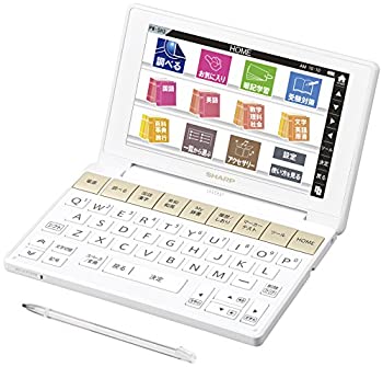 【中古】（非常に良い）シャープ カラ—電子辞書 Brain 高校生モデル ホワイト系 PW-SH3-W