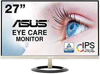 【中古】「非常に良い」ASUS フレームレス モニター VZ279H 27インチ IPS 薄さ7mmのウルトラスリム ブルーライト軽減 フリッカーフリー HDMID-sub スピーカー