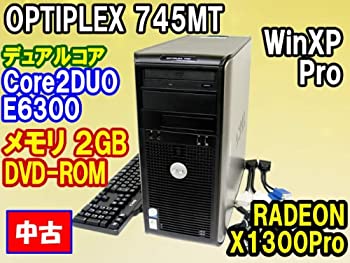 【中古】デスクトップパソコン DELL 745MT Core2DUO E6300 2048MB DVD 80GB WinXPPro