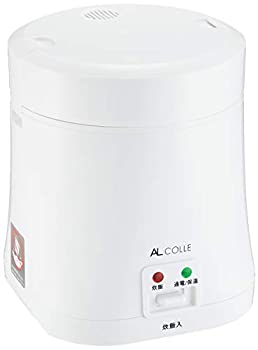 【中古】AL COLLE 炊飯時間33分 2膳用(1.5合) ミニ炊飯器 ミニライスクッカー ホワイト ARC-103/W