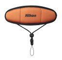【中古】Nikon フロートストラップ コンパクト用 シンプル オレンジ FTST1OR(2)