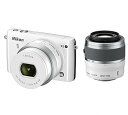 【中古】「非常に良い」Nikon ミラーレス一眼 Nikon1 S2 ダブルズームキット ホワイト S2WZWH