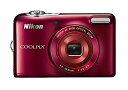 【中古】Nikon デジタルカメラ COOLPIX L32 レッド 光学5倍ズーム 2005万画素 乾電池タイプ L32RD(2)
