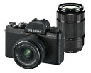【中古】FUJIFILM ミラーレス一眼カメラ X-T100ダブルズームレンズキット ブラック X-T100WZLK-B