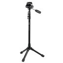 【中古】ベルボン Velbon スタンド型一脚 Pole Pod Light VIDEO 4段/1段 レバーロック 脚径20mm/17mm 小型 フリュード雲台...