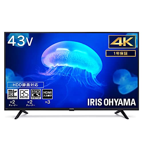 【中古】アイリスオーヤマ 43V型 4K対応 液晶 テレビ 43UB10PC 2022年モデル Wチューナー 裏番組同時録画 外付けHDD録画対応 【中古】アイリスオーヤマ 43V型 4K対応 液晶 テレビ 43UB10PC 2022年モデル Wチューナー 裏番組同時録画 外付けHDD録画対応