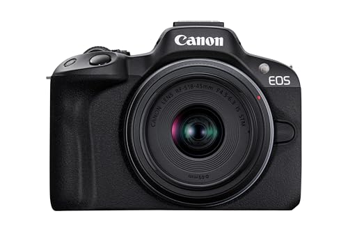 【中古】Canon ミラーレス一眼カメラ EOS R50 標準ズームレンズキット(RF-S18-45) ブラック/APS-C/約375g EOSR50BK-1845ISSTMLK