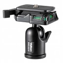 【中古】Velbon 自由雲台 QHD-43DN 小型 底面径38mm DIN規格クイックシュー対応 アルミ製 475213 ブラック