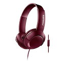 【中古】PHILIPS Bass+ ヘッドホン オンイヤー レッド SHL3075RD