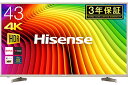 【中古】ハイセンス Hisense 43V型 液晶 テレビ HJ43N5000 4K 外付けHDD裏番組録画対応 HDR対応