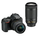 【中古】Nikon デジタル一眼レフカメラ D5600 ダブルズームキット ブラック D5600WZBK クリーニング クロス付き(2)