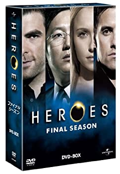 【中古】HEROES ファイナル・シーズン DVD-BOX【メーカー名】ジェネオン・ユニバーサル【メーカー型番】【ブランド名】Nbcユニバーサル エンターテイメント【商品説明】 こちらの商品は中古品となっております。 画像はイメージ写真ですので 商品のコンディション・付属品の有無については入荷の度異なります。 買取時より付属していたものはお付けしておりますが付属品や消耗品に保証はございません。 商品ページ画像以外の付属品はございませんのでご了承下さいませ。 中古品のため使用に影響ない程度の使用感・経年劣化（傷、汚れなど）がある場合がございます。 また、中古品の特性上ギフトには適しておりません。 製品に関する詳細や設定方法は メーカーへ直接お問い合わせいただきますようお願い致します。 当店では初期不良に限り 商品到着から7日間は返品を受付けております。 他モールとの併売品の為 完売の際はご連絡致しますのでご了承ください。 プリンター・印刷機器のご注意点 インクは配送中のインク漏れ防止の為、付属しておりませんのでご了承下さい。 ドライバー等ソフトウェア・マニュアルはメーカーサイトより最新版のダウンロードをお願い致します。 ゲームソフトのご注意点 特典・付属品・パッケージ・プロダクトコード・ダウンロードコード等は 付属していない場合がございますので事前にお問合せ下さい。 商品名に「輸入版 / 海外版 / IMPORT 」と記載されている海外版ゲームソフトの一部は日本版のゲーム機では動作しません。 お持ちのゲーム機のバージョンをあらかじめご参照のうえ動作の有無をご確認ください。 輸入版ゲームについてはメーカーサポートの対象外です。 DVD・Blu-rayのご注意点 特典・付属品・パッケージ・プロダクトコード・ダウンロードコード等は 付属していない場合がございますので事前にお問合せ下さい。 商品名に「輸入版 / 海外版 / IMPORT 」と記載されている海外版DVD・Blu-rayにつきましては 映像方式の違いの為、一般的な国内向けプレイヤーにて再生できません。 ご覧になる際はディスクの「リージョンコード」と「映像方式※DVDのみ」に再生機器側が対応している必要があります。 パソコンでは映像方式は関係ないため、リージョンコードさえ合致していれば映像方式を気にすることなく視聴可能です。 商品名に「レンタル落ち 」と記載されている商品につきましてはディスクやジャケットに管理シール（値札・セキュリティータグ・バーコード等含みます）が貼付されています。 ディスクの再生に支障の無い程度の傷やジャケットに傷み（色褪せ・破れ・汚れ・濡れ痕等）が見られる場合がありますので予めご了承ください。 2巻セット以上のレンタル落ちDVD・Blu-rayにつきましては、複数枚収納可能なトールケースに同梱してお届け致します。 トレーディングカードのご注意点 当店での「良い」表記のトレーディングカードはプレイ用でございます。 中古買取り品の為、細かなキズ・白欠け・多少の使用感がございますのでご了承下さいませ。 再録などで型番が違う場合がございます。 違った場合でも事前連絡等は致しておりませんので、型番を気にされる方はご遠慮ください。 ご注文からお届けまで 1、ご注文⇒ご注文は24時間受け付けております。 2、注文確認⇒ご注文後、当店から注文確認メールを送信します。 3、お届けまで3-10営業日程度とお考え下さい。 　※海外在庫品の場合は3週間程度かかる場合がございます。 4、入金確認⇒前払い決済をご選択の場合、ご入金確認後、配送手配を致します。 5、出荷⇒配送準備が整い次第、出荷致します。発送後に出荷完了メールにてご連絡致します。 　※離島、北海道、九州、沖縄は遅れる場合がございます。予めご了承下さい。 当店ではすり替え防止のため、シリアルナンバーを控えております。 万が一、違法行為が発覚した場合は然るべき対応を行わせていただきます。 お客様都合によるご注文後のキャンセル・返品はお受けしておりませんのでご了承下さい。 電話対応は行っておりませんので、ご質問等はメッセージまたはメールにてお願い致します。