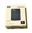 【中古】「非常に良い」WD HDD ポータブル ハードディスク 2TB USB3.0 Elements Portable WDBU6Y0020BBK-JESN / 3年