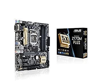 【中古】（非常に良い）ASUSTeK Intel Z170搭載 第6世代Core i7(Socket LGA1151)対応 USB3.0Type-C搭載 マザーボード Z170M-PLUS （MATX）