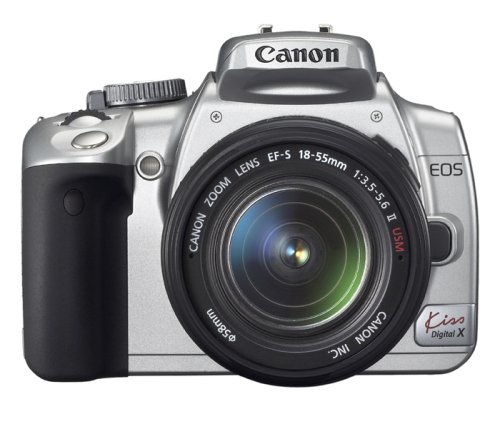 【中古】「非常に良い（無料延長保証）」Canon デジタル一眼レフカメラ EOS Kiss デジタル X ダブルズームキット シルバー KISSDXS-WKIT