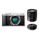 【中古】「非常に良い(無料延長保証)」FUJIFILM ミラーレス一眼カメラ X-M1 Wレンズキット ズームレンズ付属 1630万画素APS-C シルバー F X-M1S/1650/27KIT(2)