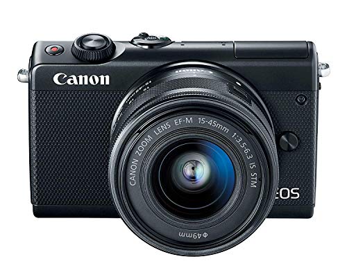 【中古】Canon ミラーレス一眼カメラ EOS M100 EF-M15-45 IS STM レンズキット(ブラック) EOSM100BK1545ISSTMLK