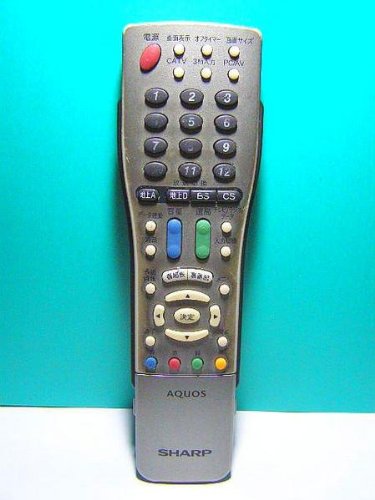 【中古】「非常に良い（無料延長保証）」シャープ テレビリモコン GA510WJSA 蓋無