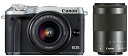 【中古】「非常に良い(無料延長保証)」Canon ミラーレス一眼カメラ EOS M6 ダブルズームキット(シルバー) EF-M15-45mm/EF-M55-200mm 付属 EOSM6SL-WZK(2)
