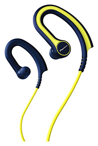 【中古】「非常に良い（無料延長保証）」パイオニア BASS HEADシリーズ スポーツイヤホン カナル型/防滴仕様/リモコン・マイク付/耳掛け式 イエロー SE-E711T-Y