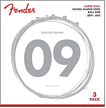 【中古】Fender エレキギター弦 Super 250L NPS Ball End Strings (.009-.042) 3-Pack