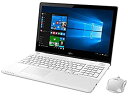【中古】富士通 15.6型ノートパソコンFMV LIFEBOOK AHシリーズ AH77/Yプレミアムホワイト FMVA77YW