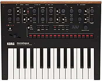 【中古】KORG モノフォニック アナログ シンセサイザー monologue BK モノローグ ブラック 25鍵 16ステップシーケンサー オシロスコープ搭載 電池駆動 軽量 持ち運びに最適【メーカー名】KORG(コルグ)【メーカー型番】MONOLOGUE-BK【ブランド名】KORG(コルグ)【商品説明】 こちらの商品は中古品となっております。 画像はイメージ写真ですので 商品のコンディション・付属品の有無については入荷の度異なります。 買取時より付属していたものはお付けしておりますが付属品や消耗品に保証はございません。 商品ページ画像以外の付属品はございませんのでご了承下さいませ。 中古品のため使用に影響ない程度の使用感・経年劣化（傷、汚れなど）がある場合がございます。 また、中古品の特性上ギフトには適しておりません。 製品に関する詳細や設定方法は メーカーへ直接お問い合わせいただきますようお願い致します。 当店では初期不良に限り 商品到着から7日間は返品を受付けております。 他モールとの併売品の為 完売の際はご連絡致しますのでご了承ください。 プリンター・印刷機器のご注意点 インクは配送中のインク漏れ防止の為、付属しておりませんのでご了承下さい。 ドライバー等ソフトウェア・マニュアルはメーカーサイトより最新版のダウンロードをお願い致します。 ゲームソフトのご注意点 特典・付属品・パッケージ・プロダクトコード・ダウンロードコード等は 付属していない場合がございますので事前にお問合せ下さい。 商品名に「輸入版 / 海外版 / IMPORT 」と記載されている海外版ゲームソフトの一部は日本版のゲーム機では動作しません。 お持ちのゲーム機のバージョンをあらかじめご参照のうえ動作の有無をご確認ください。 輸入版ゲームについてはメーカーサポートの対象外です。 DVD・Blu-rayのご注意点 特典・付属品・パッケージ・プロダクトコード・ダウンロードコード等は 付属していない場合がございますので事前にお問合せ下さい。 商品名に「輸入版 / 海外版 / IMPORT 」と記載されている海外版DVD・Blu-rayにつきましては 映像方式の違いの為、一般的な国内向けプレイヤーにて再生できません。 ご覧になる際はディスクの「リージョンコード」と「映像方式※DVDのみ」に再生機器側が対応している必要があります。 パソコンでは映像方式は関係ないため、リージョンコードさえ合致していれば映像方式を気にすることなく視聴可能です。 商品名に「レンタル落ち 」と記載されている商品につきましてはディスクやジャケットに管理シール（値札・セキュリティータグ・バーコード等含みます）が貼付されています。 ディスクの再生に支障の無い程度の傷やジャケットに傷み（色褪せ・破れ・汚れ・濡れ痕等）が見られる場合がありますので予めご了承ください。 2巻セット以上のレンタル落ちDVD・Blu-rayにつきましては、複数枚収納可能なトールケースに同梱してお届け致します。 トレーディングカードのご注意点 当店での「良い」表記のトレーディングカードはプレイ用でございます。 中古買取り品の為、細かなキズ・白欠け・多少の使用感がございますのでご了承下さいませ。 再録などで型番が違う場合がございます。 違った場合でも事前連絡等は致しておりませんので、型番を気にされる方はご遠慮ください。 ご注文からお届けまで 1、ご注文⇒ご注文は24時間受け付けております。 2、注文確認⇒ご注文後、当店から注文確認メールを送信します。 3、お届けまで3-10営業日程度とお考え下さい。 　※海外在庫品の場合は3週間程度かかる場合がございます。 4、入金確認⇒前払い決済をご選択の場合、ご入金確認後、配送手配を致します。 5、出荷⇒配送準備が整い次第、出荷致します。発送後に出荷完了メールにてご連絡致します。 　※離島、北海道、九州、沖縄は遅れる場合がございます。予めご了承下さい。 当店ではすり替え防止のため、シリアルナンバーを控えております。 万が一、違法行為が発覚した場合は然るべき対応を行わせていただきます。 お客様都合によるご注文後のキャンセル・返品はお受けしておりませんのでご了承下さい。 電話対応は行っておりませんので、ご質問等はメッセージまたはメールにてお願い致します。