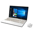 【中古】「非常に良い」富士通 15.6型ノートパソコン FMV LIFEBOOK AH77/D1 プレミアムホワイト(Core i7/メモリ 8GB/SSD 128GB + HDD 1TB/ H&B 2019) FMVA77D(2)