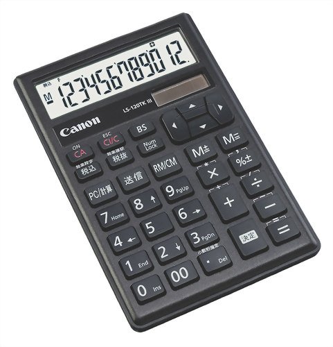 【中古】「非常に良い」Canon テンキー電卓 LS-120TKIII-BK
