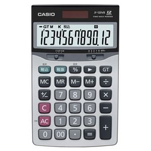 【中古】「非常に良い」(まとめ) カシオ CASIO 本格実務電卓 12桁 ジャストサイズ JF-120VB-N 1台 【×5セット】