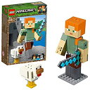 【中古】「非常に良い」レゴ(LEGO) マインクラフト マインクラフト ビッグフィグ アレックスとニワトリ 21149 ブロック おもちゃ 男の子