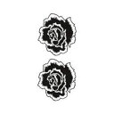 タトゥーシール【ミニサイズ (5×9cm)】 黒薔薇(タトゥー ミニ TATOO シール フェイクタトゥー いれずみシール 足 刺青 ボディシール お祭りグッズ お祭り衣装 お祭り用品)