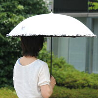 【晴雨兼用傘】50cm8本骨紫外線99%カット・遮光率99.99%以上シルバーコーティング加工フリル