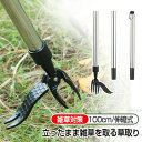 草取り 道具 根こそぎ 草取り器 便利 グッズ 伸縮式 雑草削る 立ったまま 雑草取り器具 ステンレス製 草刈りレーキ 除草 畑 庭 あぜ 道 公園 カマ 大進...
