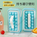 製氷皿 製氷器 シリコン 水筒 取っ手付き 36個取り 2way 丸氷 大容量 アイスボール 食品級 氷を作る容器 お手入れ簡単 冷たい おしゃれ 簡単に取り出す 漏れ防止 超低温耐性 冷たい飲み物 ジュース お茶やお酒用氷が作れる 製氷 キッチン用品