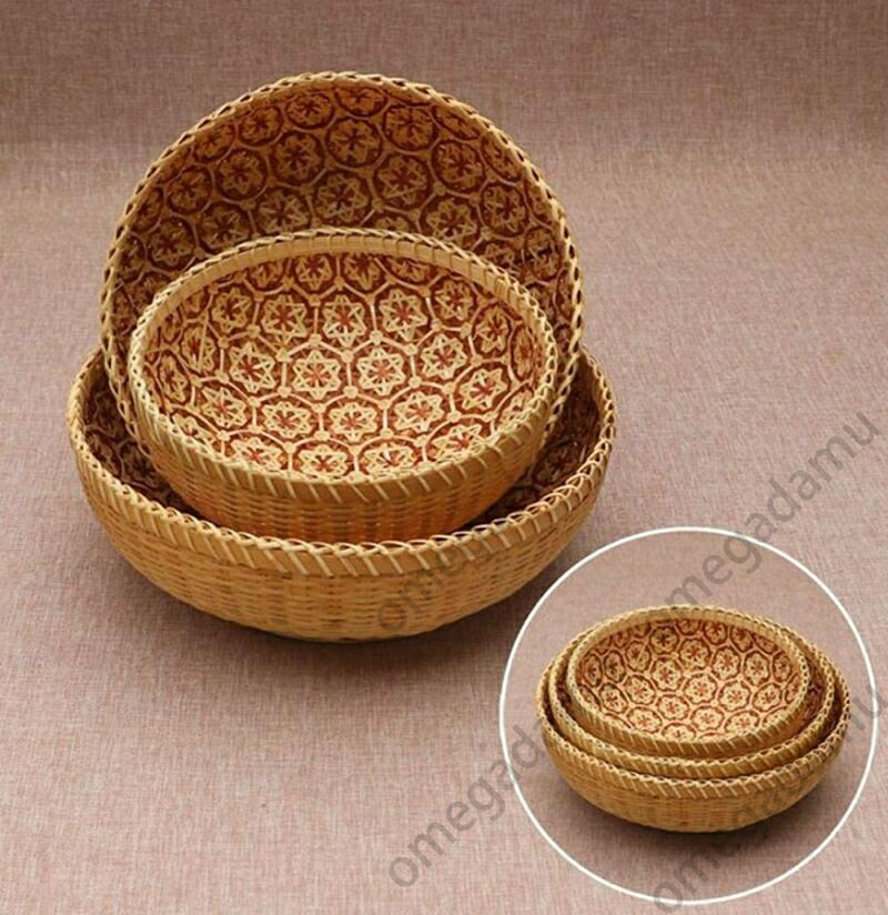 収納バスケット 手編み パンかご 洗えるバスケット かご藤 野菜バスケット 卓上収納 お菓子 果物入れ フルーツバスケット 円形 かご 雑貨収納 おしゃれ