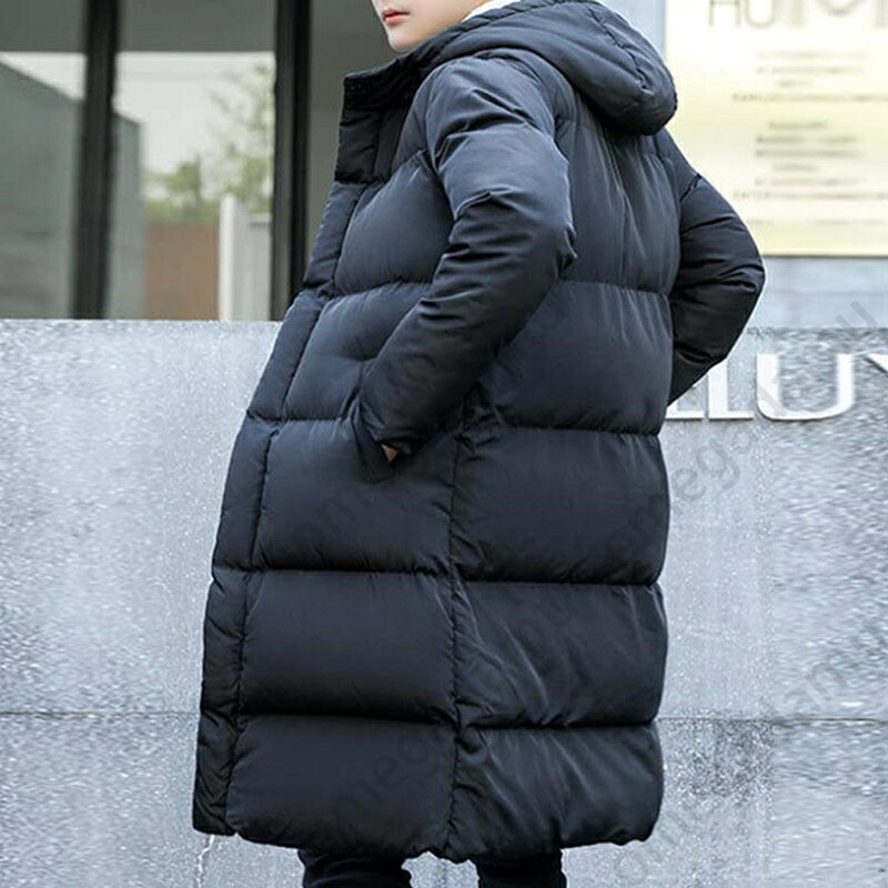 コート メンズ 中綿コート ロングコート 中綿ジャケット ダウン風ジャケット 膝下 ロング丈 立ち襟 フード付き 2タイプ 冬 アウター 防風 防寒 厚手 暖かい あったか ダウンコート ゆったり 大きいサイズ シンプル 無地 アウトドア 通勤 通学 カジュアル