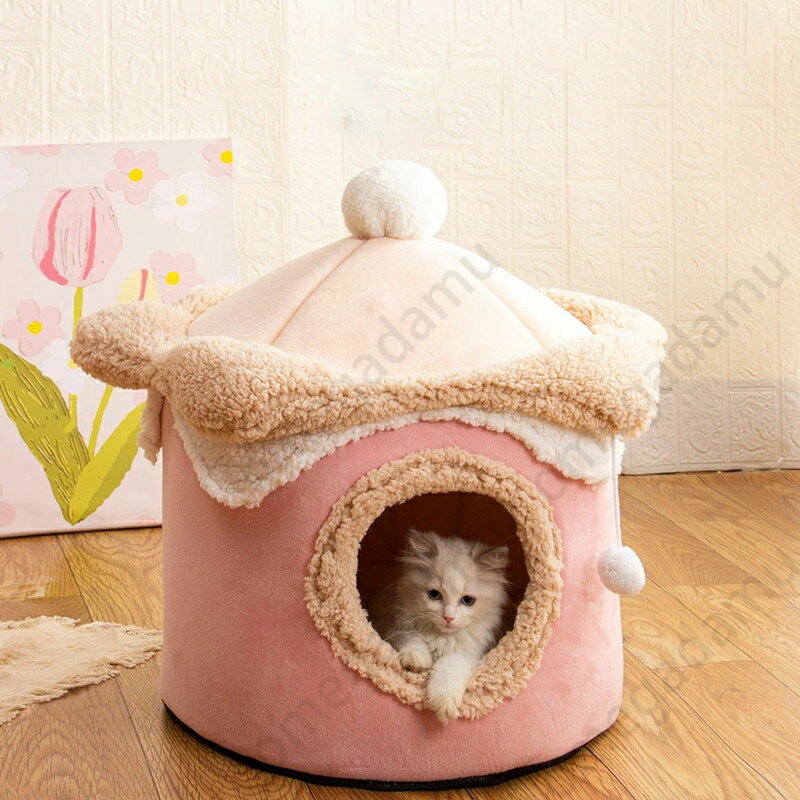 猫ベッド 猫ハウス 犬小屋 猫小屋 ペット用寝袋 ペットベッド キャットハウス ドッグハウス 猫の家 野..