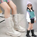女の子 編み上げ ブーツ ファスナー付き 黒 ダンスシューズ ヒップホップ ジャズダンス 白 ミドル丈 ロングブーツ 黒 ダンス靴 ローヒール ラウンドトゥ カ...