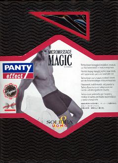 SOLIDEA　SILVER WAVE　加圧下着 UOMO（MEN’S）　PANTY effect（3分丈）イタリア製セルライトコントロールマジックパンツ